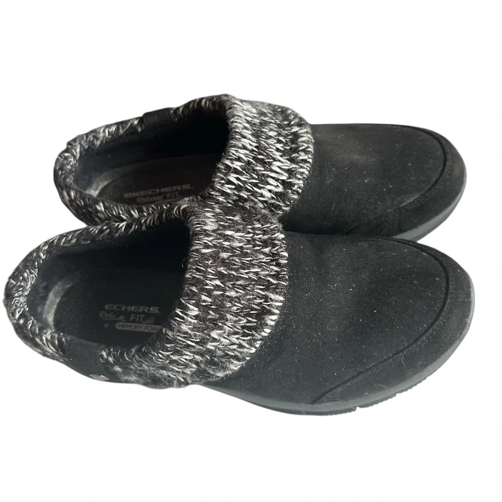 Skechers Women's Easy Going Open Back Knit Slip In Comfort Clog, Size 10